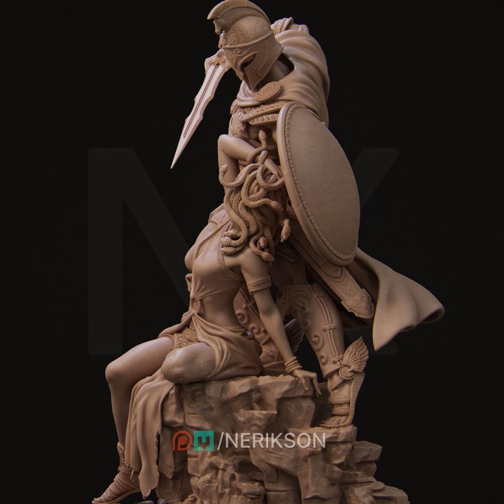 3D Printable Medusa and Perseus [presupported] by Nerikson
